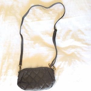 F21 Grey Quilted Cross-body Bag