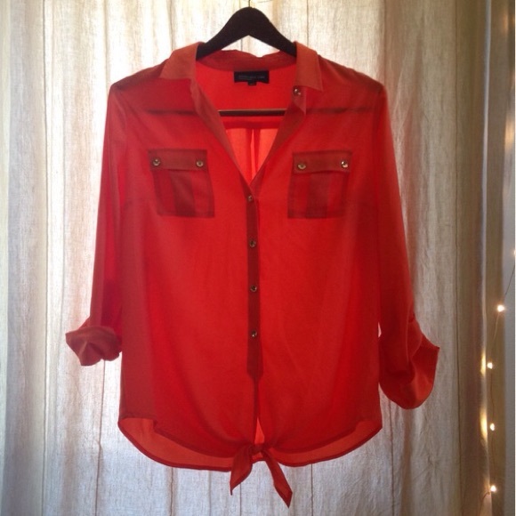 JNY Orange Blouse - Picture 4 of 4