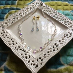 Crystal beaded necklace set