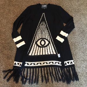 Pacsun fringe cardigan