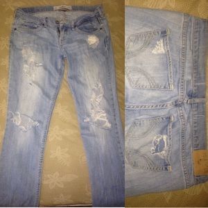 Hollister light wash straight leg jeans