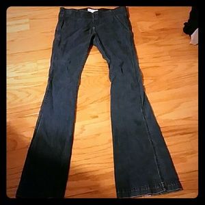 Free people pull on stretch flare jeans.