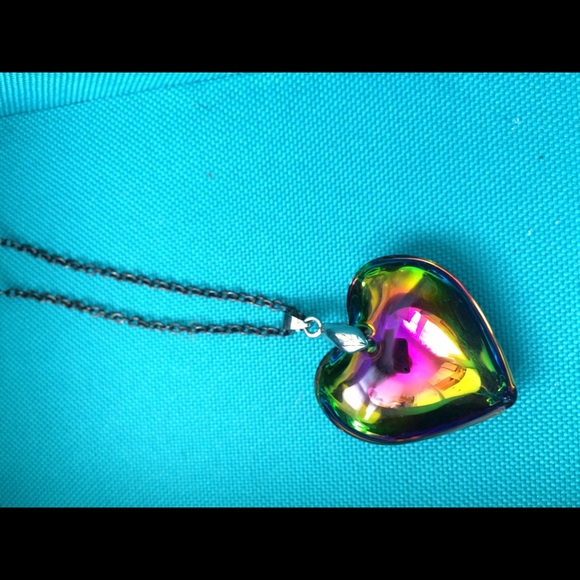 Rainbow heart pendant
