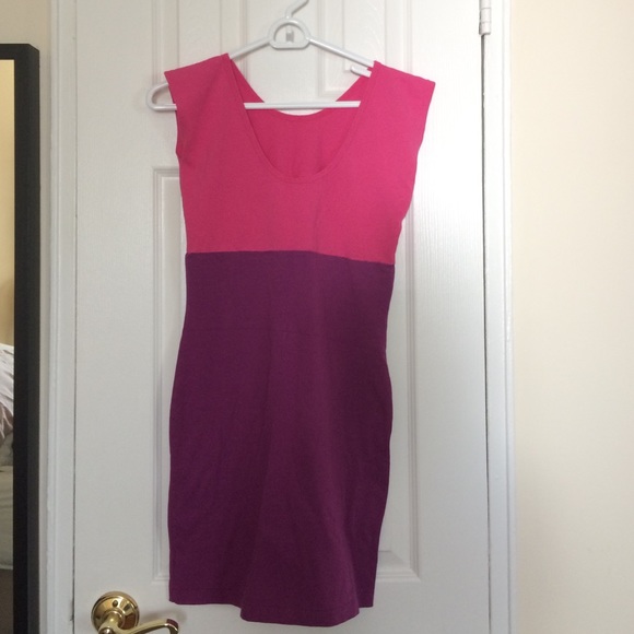 Pink and purple American apparel bodycon dress