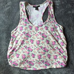 Rose-patterned tank top