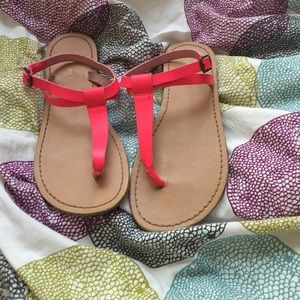 Old Navy Hot Pink Leather Sandals