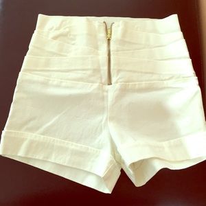 High wasted zipper shorts