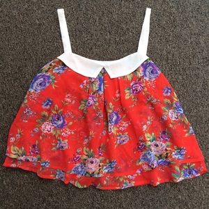 Forever 21 Flowy Floral Crop Top