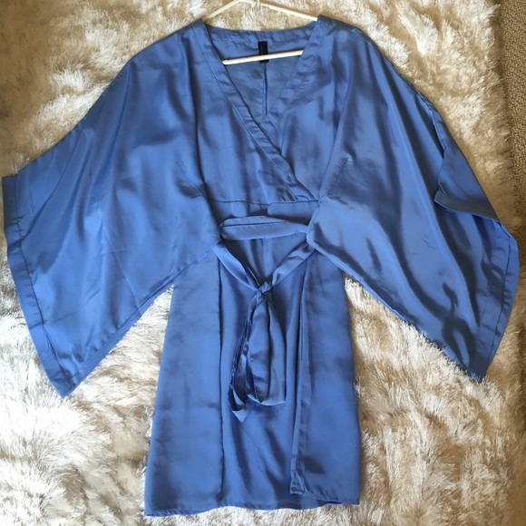 Blue kimono dress