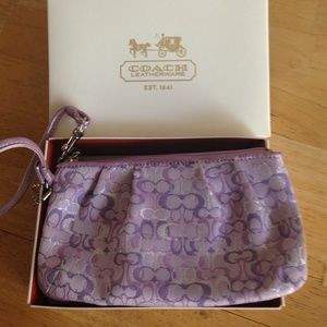 Sassy lavender authentic coach wristlet