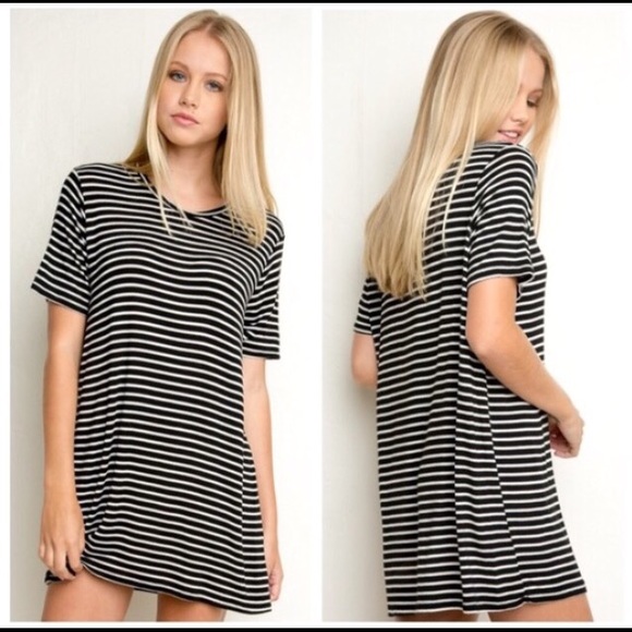 Brandy Melville Luana Striped-Tee Dress