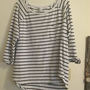 Black and white striped shirt