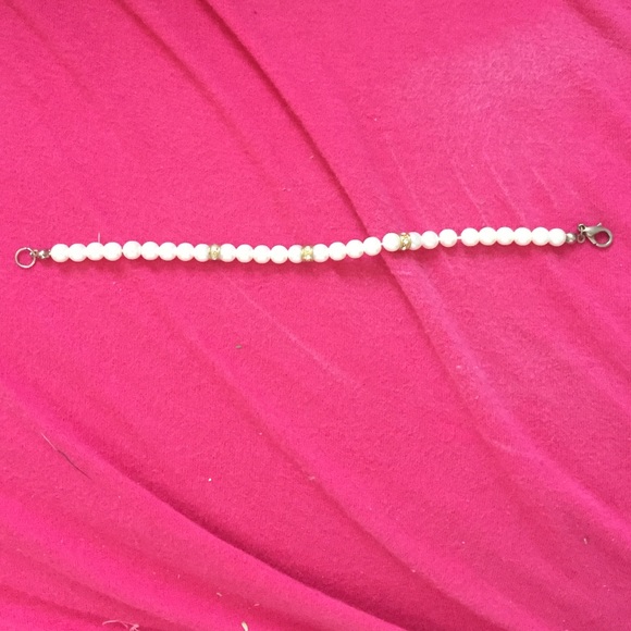 Artificial Pearl & Gold Bracelet