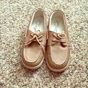 Genuine leather boat shoes.