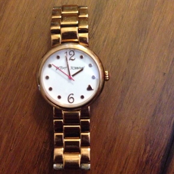 all stainless steel Betsy Johnson watch