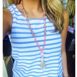 Pink Tassel Necklace