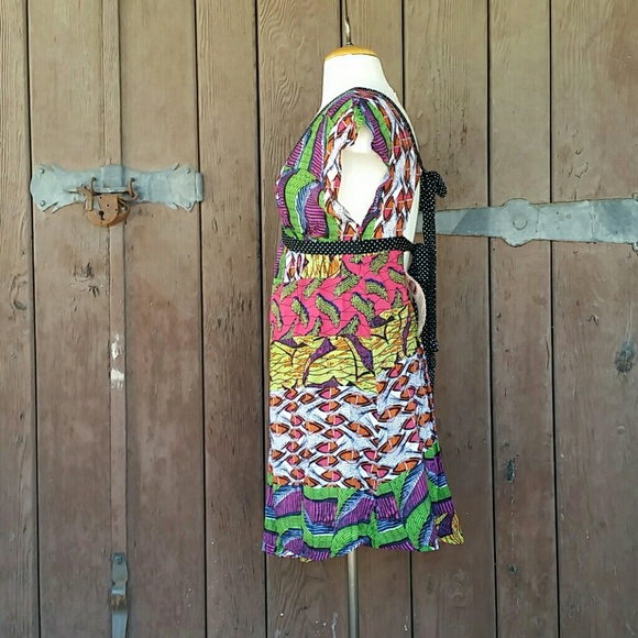 Ethnic Print Dress with Stunning Back Details - Picture 3 of 4