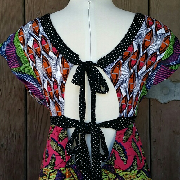 Ethnic Print Dress with Stunning Back Details - Picture 4 of 4