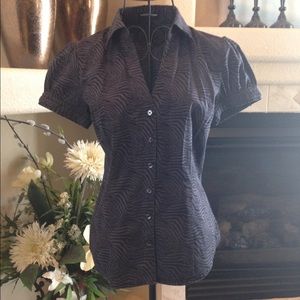 Express black zebra design shirt