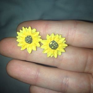 Sunflower earrings