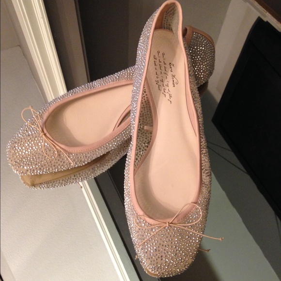 Zara Silver Rhinestone Stud Flats