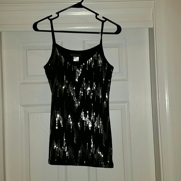 Black and silver sequined shirt