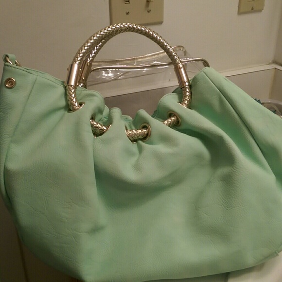 Mint green purse