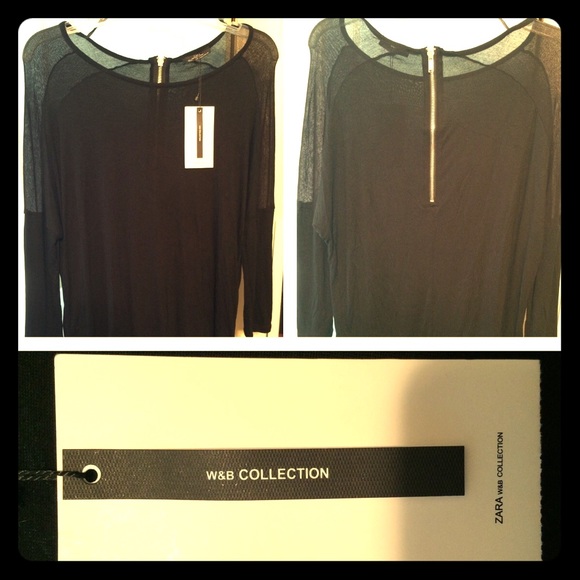 NWT Zara W&B Collection Dolman Sleeve Top!
