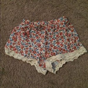 Flower printed shorts