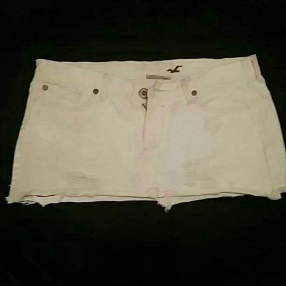 Hollister white skirt distressed nwot