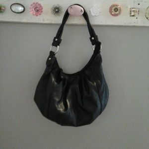 Small black leather purse.