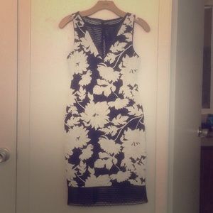 black and white floral dress