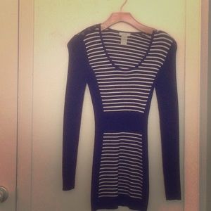 black and white striped sweater