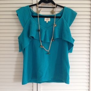 Deletta ruffled ponte tank