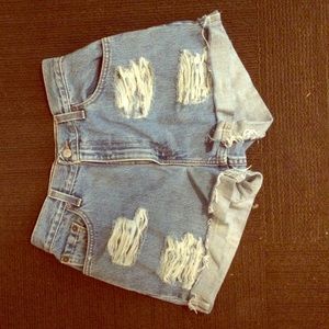 Ripped jean shorts from urban outfitters