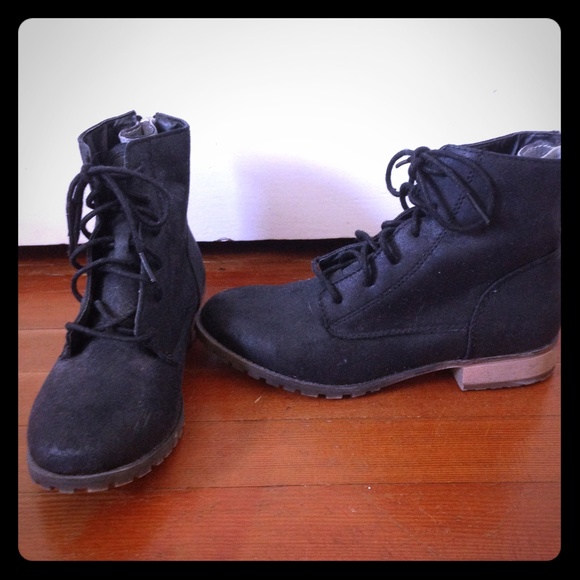 Black Suede combat boots!