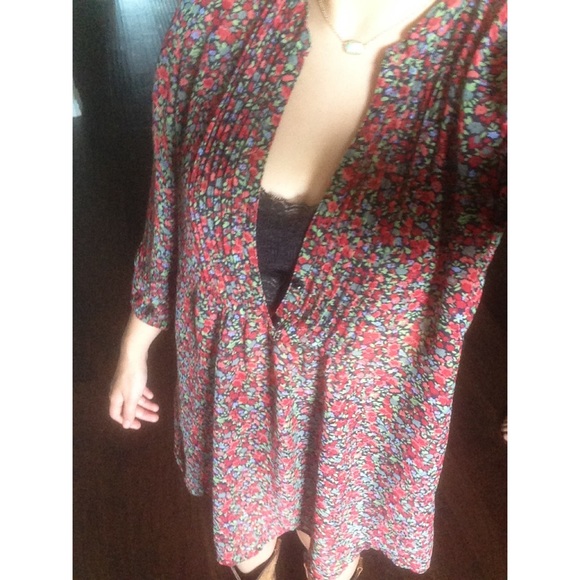 Long flower blouse