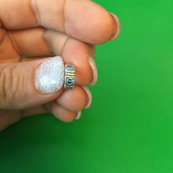 Pandora blue rhinestone charm