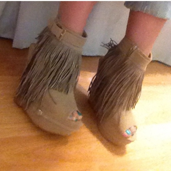 Colin Stuart fringe booties