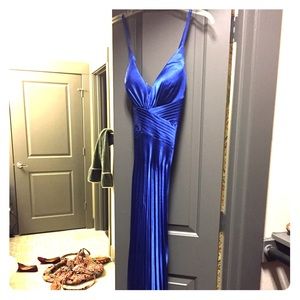 Cobalt blue Sherri Hill gown.