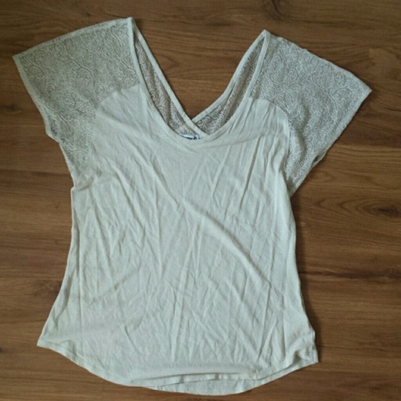 A tan, short sleeve shirt