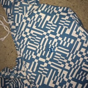 DC geo pattern zip-up hoodie