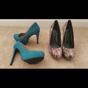 Teal Platform Heels