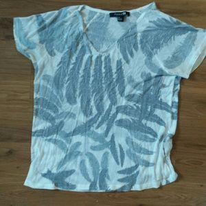 A gray and white shirt