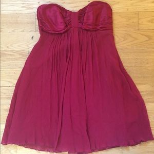 Red flowy dress