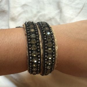 Juicy Couture black jewel wrap bracelet