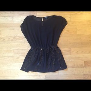 Black sequin mini dress