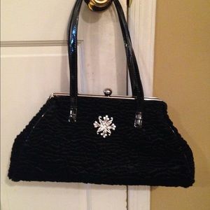 Glenda Geis Angelina Purse black Persian faux.