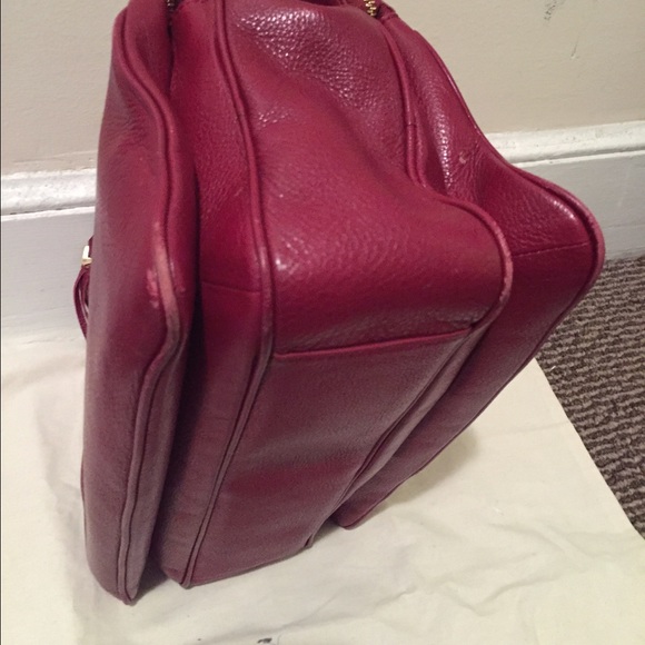tory burch thea cabernet triple zip satchel - Picture 3 of 4