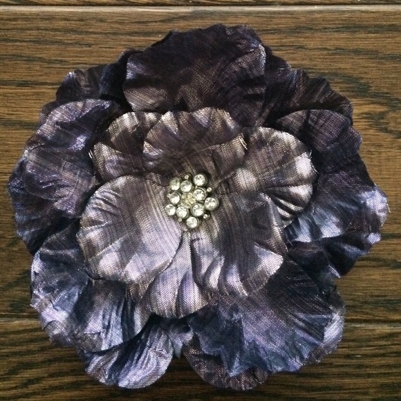 Metallic purple hair pin Y6